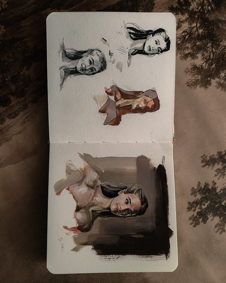 BY HANLI Fashion Live Event Artist Sketchbook painting