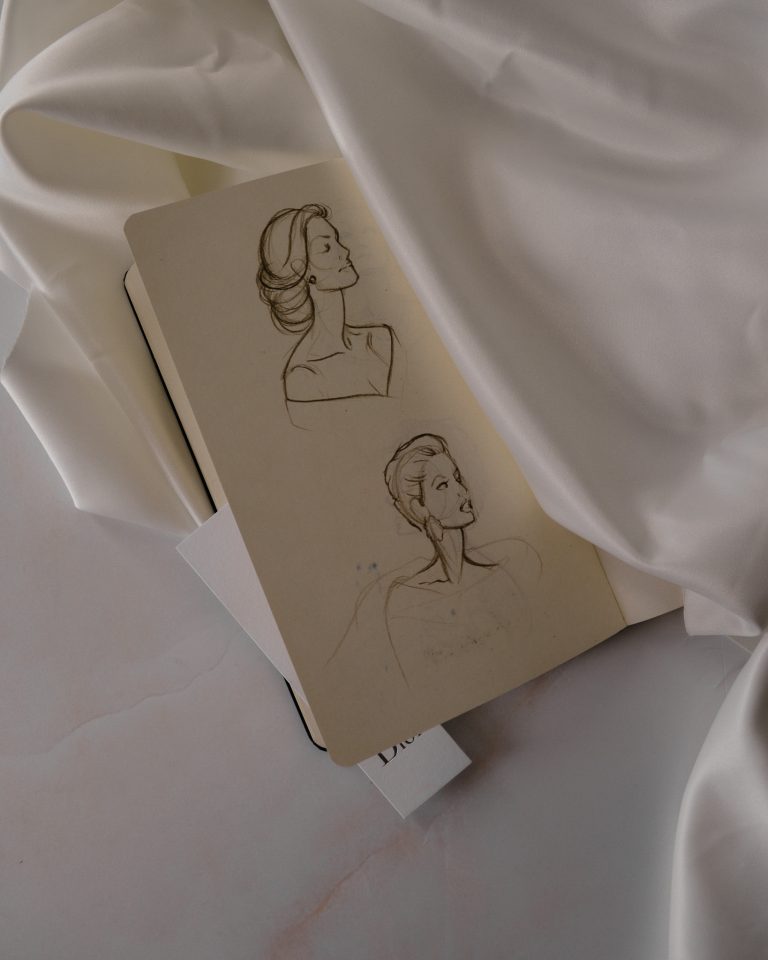 BY HANLI Fashion Live Event Artist Sketchbook portrait