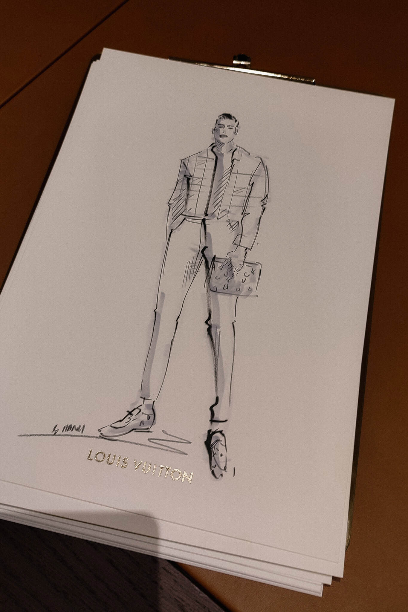 Live Fashion Illustration Guest Sketches at Louis Vuitton Store Opening event in Cape Town by HANLI ()
