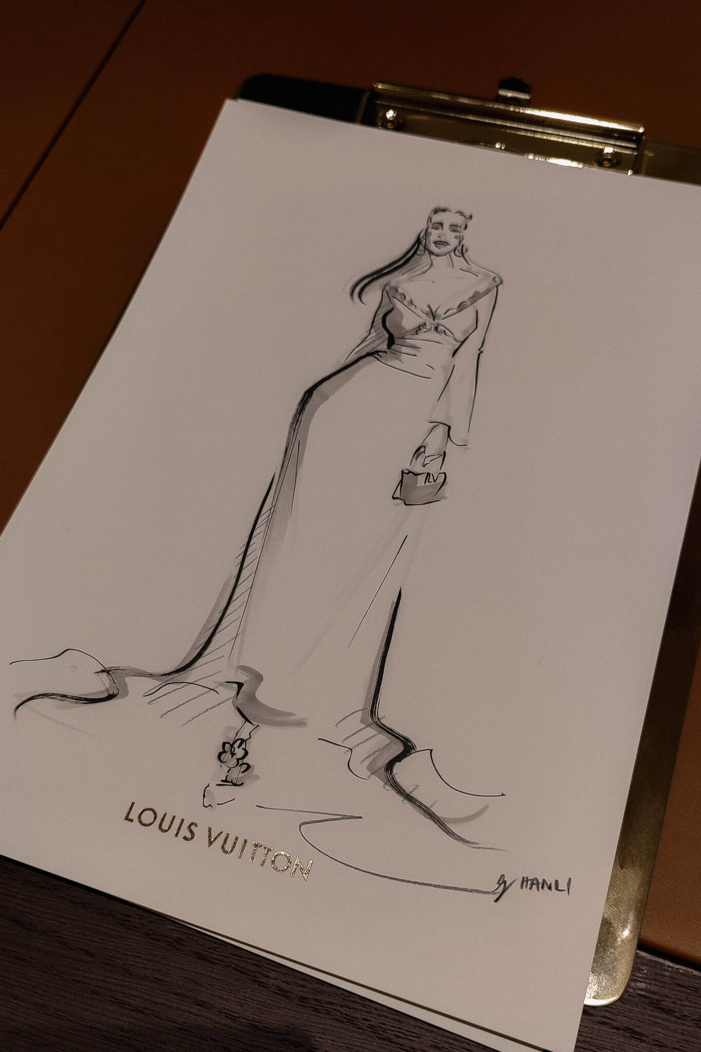 Live Fashion Illustration Guest Sketches at Louis Vuitton Store Opening event in Cape Town by HANLI ()